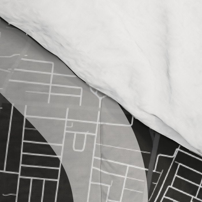 Nashville Mono Street Map Text Overlay Comforter Gallery Image 4