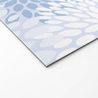 Festive, Winter, Floral Prints, Soft Blue and White Welcome Mat Gallery Image 2
