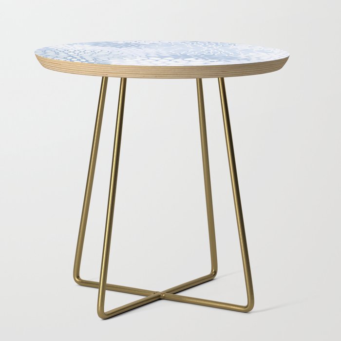 Festive, Winter, Floral Prints, Soft Blue and White Side Table Gallery Image 1