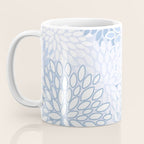 Festive, Winter, Floral Prints, Soft Blue and White Coffee Mug Gallery Image 3