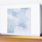 Festive, Winter, Floral Prints, Soft Blue and White Wall Mural Gallery Image 2