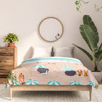 Dream in Colors Borrowed From The Sea | Ocean Tropical Beachy Summer | Swim Surf Travel Vacation Comforter Gallery Image 3