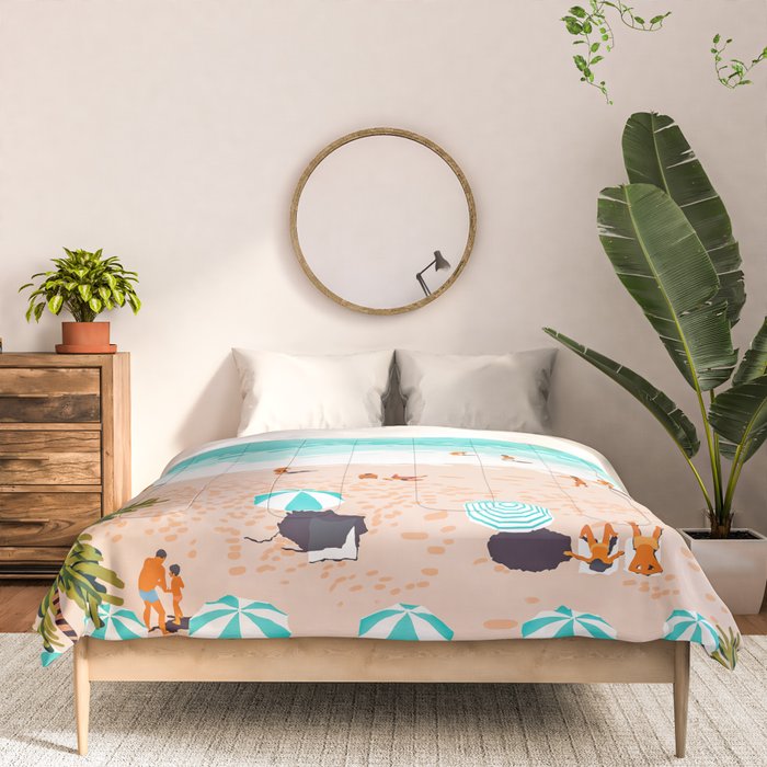 Dream in Colors Borrowed From The Sea | Ocean Tropical Beachy Summer | Swim Surf Travel Vacation Comforter Gallery Image 3