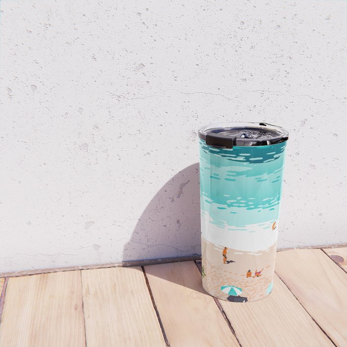 Dream in Colors Borrowed From The Sea | Ocean Tropical Beachy Summer | Swim Surf Travel Vacation Travel Mug Gallery Image 4