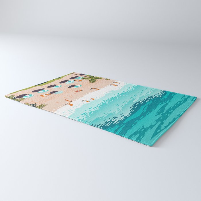 Dream in Colors Borrowed From The Sea | Ocean Tropical Beachy Summer | Swim Surf Travel Vacation Rug Gallery Image 3
