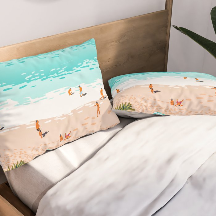 Dream in Colors Borrowed From The Sea | Ocean Tropical Beachy Summer | Swim Surf Travel Vacation Pillow Sham Gallery Image 2