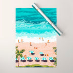 Dream in Colors Borrowed From The Sea | Ocean Tropical Beachy Summer | Swim Surf Travel Vacation Wrapping Paper Gallery Image 1