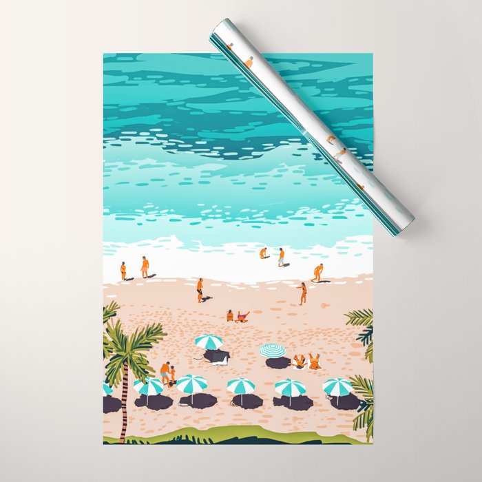 Dream in Colors Borrowed From The Sea | Ocean Tropical Beachy Summer | Swim Surf Travel Vacation Wrapping Paper Gallery Image 1