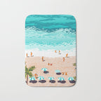 Dream in Colors Borrowed From The Sea | Ocean Tropical Beachy Summer | Swim Surf Travel Vacation Bath Mat Gallery Image 1
