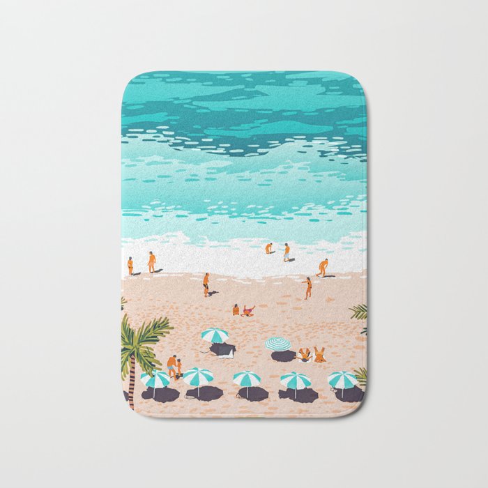 Dream in Colors Borrowed From The Sea | Ocean Tropical Beachy Summer | Swim Surf Travel Vacation Bath Mat Gallery Image 1