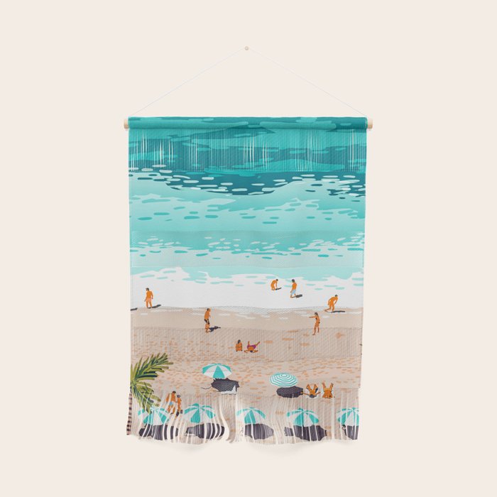 Dream in Colors Borrowed From The Sea | Ocean Tropical Beachy Summer | Swim Surf Travel Vacation Wall Hanging Gallery Image 1