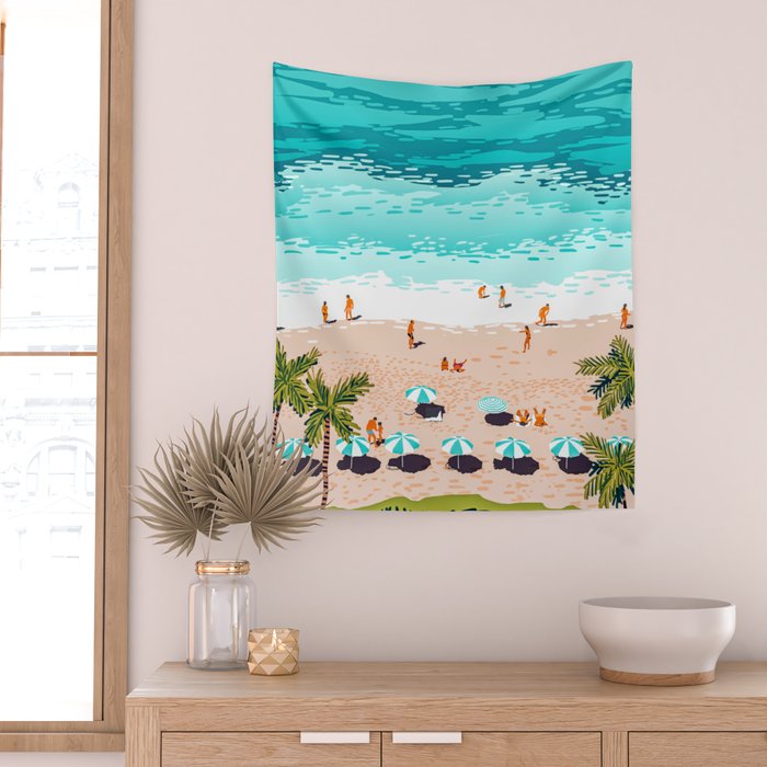 Dream in Colors Borrowed From The Sea | Ocean Tropical Beachy Summer | Swim Surf Travel Vacation Wall Tapestry Gallery Image 2
