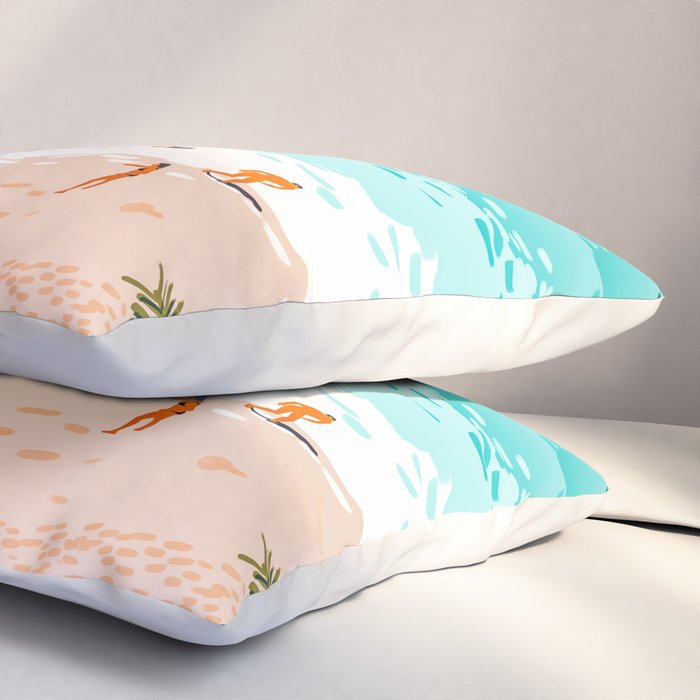 Dream in Colors Borrowed From The Sea | Ocean Tropical Beachy Summer | Swim Surf Travel Vacation Pillow Sham Gallery Image 3