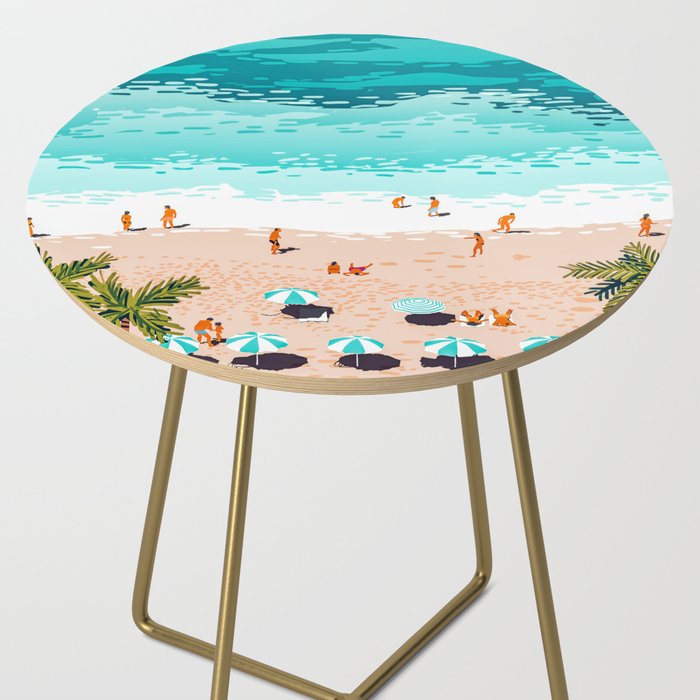 Dream in Colors Borrowed From The Sea | Ocean Tropical Beachy Summer | Swim Surf Travel Vacation Side Table Gallery Image 2