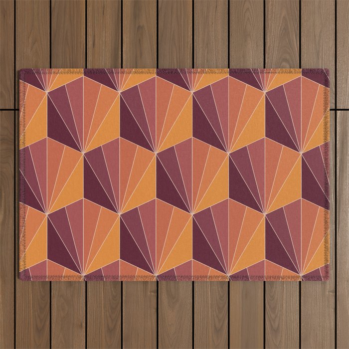 Gisela Color Block Pattern X Outdoor Rug Gallery Image 1