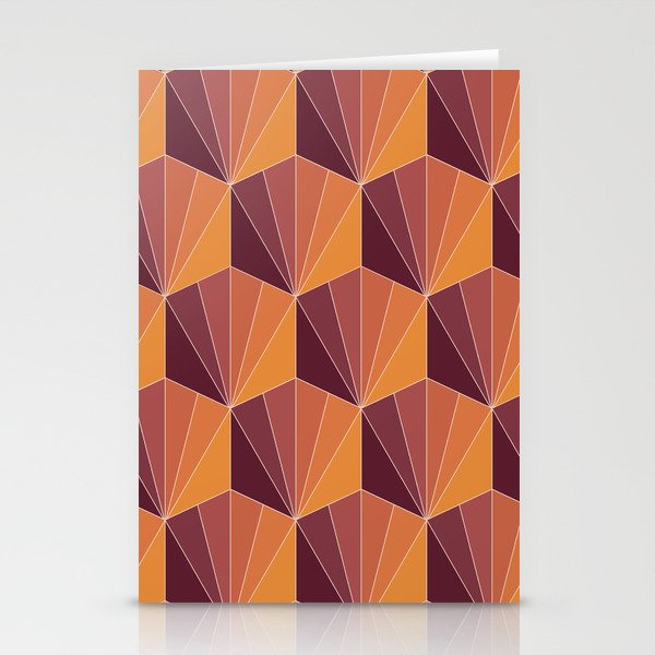 Gisela Color Block Pattern X Stationery Card Gallery Image 2