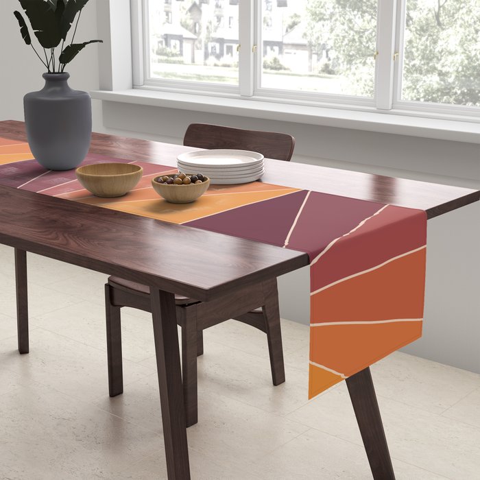 Gisela Color Block Pattern X Table Runner Gallery Image 2