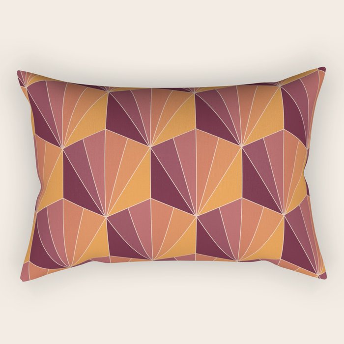 Gisela Color Block Pattern X Rectangular Pillow Gallery Image 1