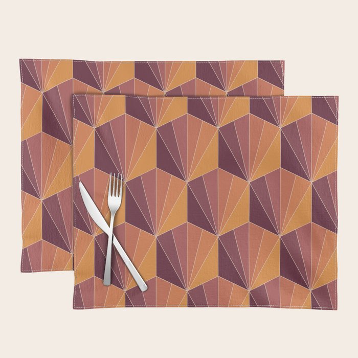 Gisela Color Block Pattern X Placemat Gallery Image 1