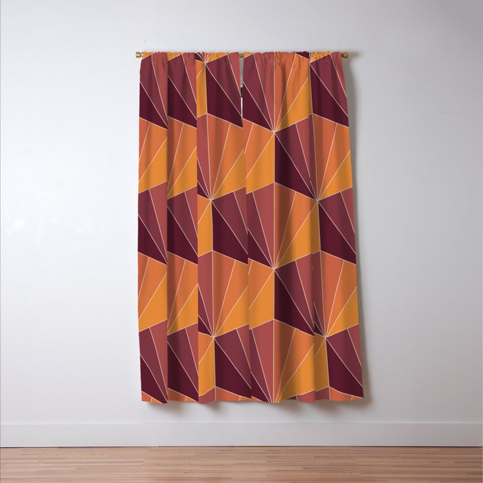 Gisela Color Block Pattern X Window Curtain Gallery Image 3