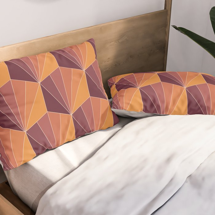 Gisela Color Block Pattern X Pillow Sham Gallery Image 2