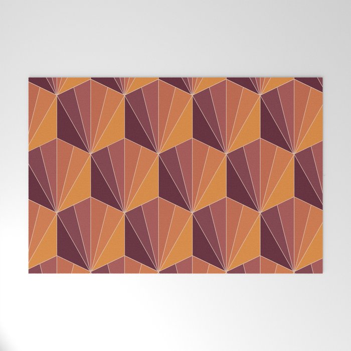 Gisela Color Block Pattern X Welcome Mat Gallery Image 1
