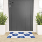 Indigo Succulent |  Watercolor Painting Welcome Mat Gallery Image 3