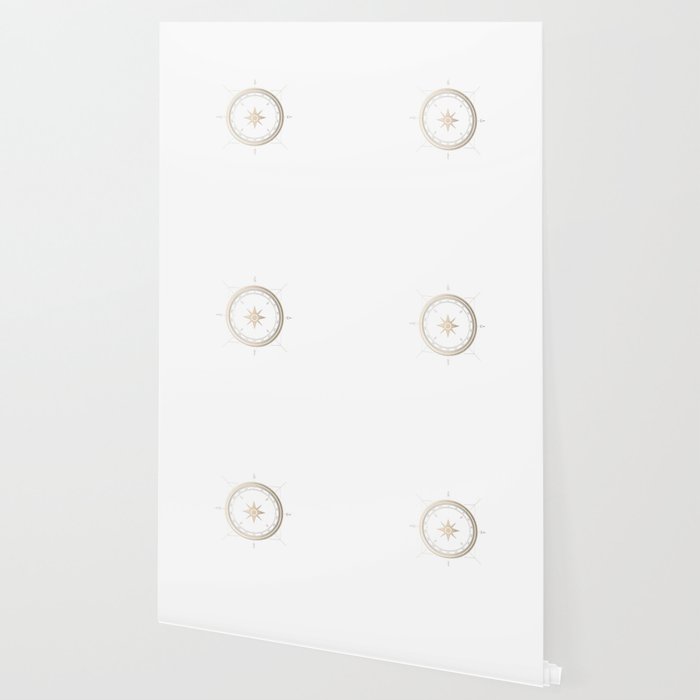 Gold Compass on White II Wallpaper Gallery Image 2