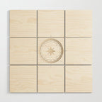 Gold Compass on White II Wood Wall Art Gallery Image 1