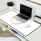 Gold Compass on White II Desk Mat Gallery Image 2