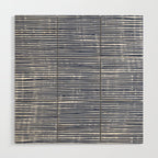 Abstract Stripes Pattern, Indigo, Navy Blue Wood Wall Art Gallery Image 1