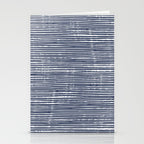 Abstract Stripes Pattern, Indigo, Navy Blue Stationery Card Gallery Image 2
