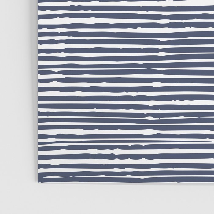 Abstract Stripes Pattern, Indigo, Navy Blue Poster Gallery Image 3