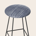 Abstract Stripes Pattern, Indigo, Navy Blue Stool Gallery Image 2
