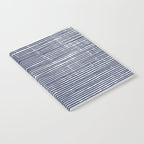 Abstract Stripes Pattern, Indigo, Navy Blue Notebook Gallery Image 2