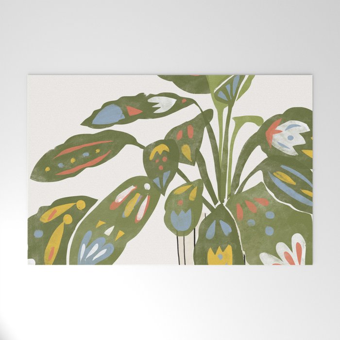 Scandinavian Plant Welcome Mat Gallery Image 1