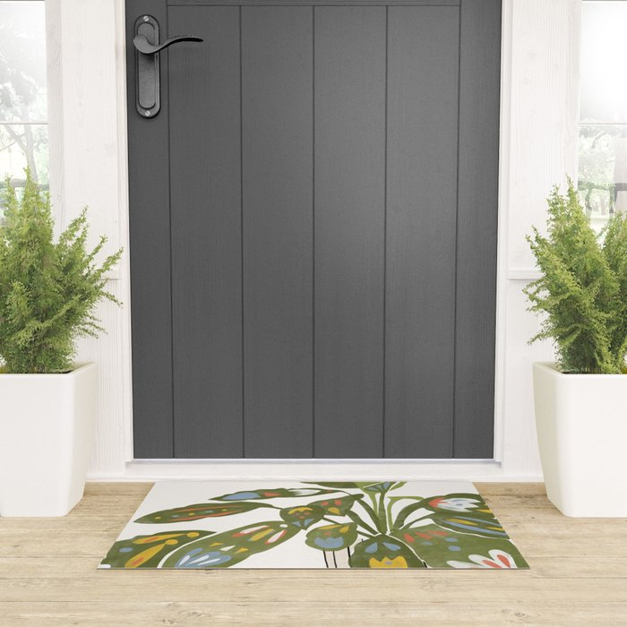 Scandinavian Plant Welcome Mat Gallery Image 3