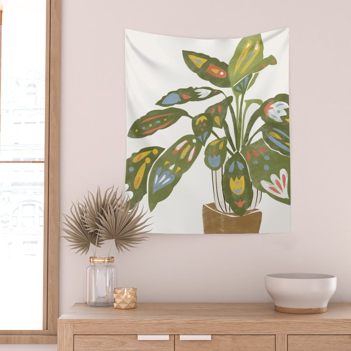 Scandinavian Plant Wall Tapestry Gallery Image 2