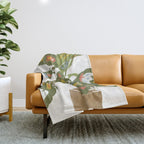 Scandinavian Plant Throw Blanket Gallery Image 1