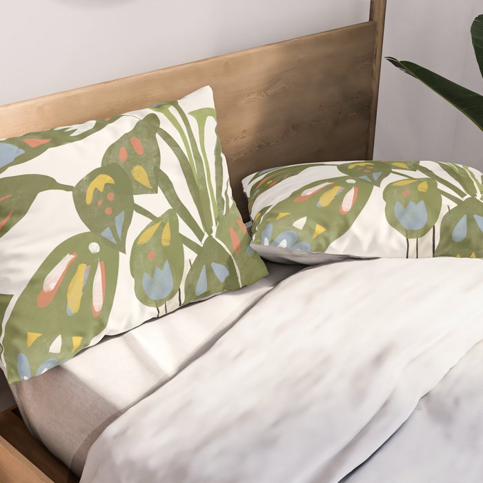 Scandinavian Plant Pillow Sham Gallery Image 2