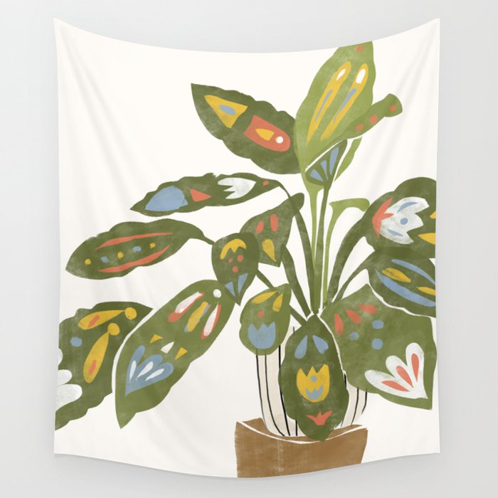 Scandinavian Plant Wall Tapestry Gallery Image 4