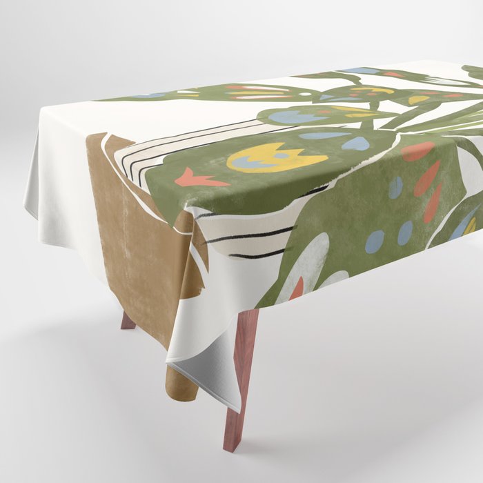 Scandinavian Plant Tablecloth Gallery Image 1