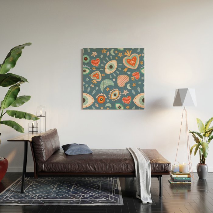 Written in the Stars | Milagros Hearts & Stars Wood Wall Art Gallery Image 2
