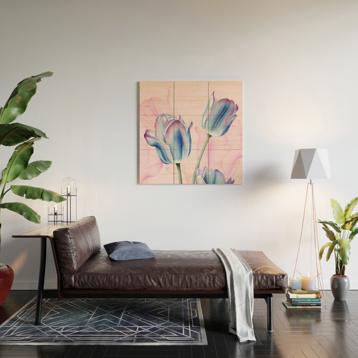 Spring Tulip Whispers Wood Wall Art Gallery Image 2