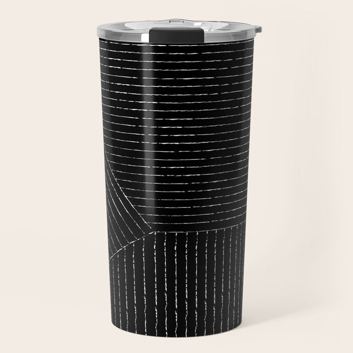Lines (Black) Travel Mug Gallery Image 1