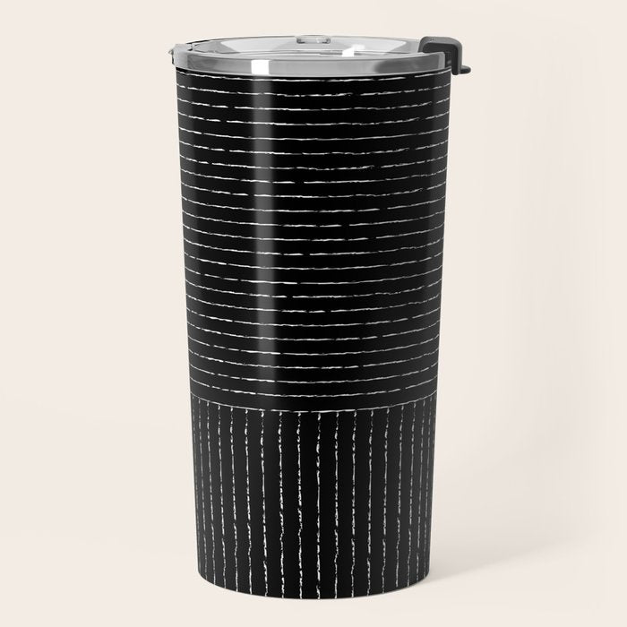 Lines (Black) Travel Mug Gallery Image 2