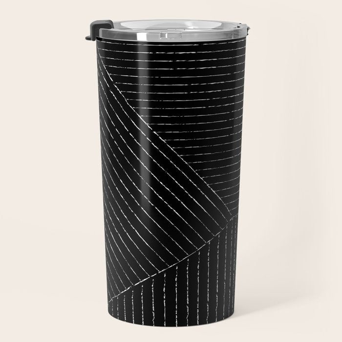 Lines (Black) Travel Mug Gallery Image 3