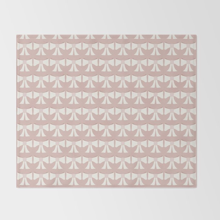 Vintage Bows XV Pink Throw Blanket Gallery Image 2