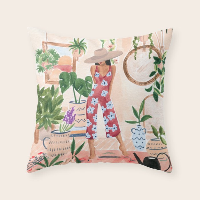 Plant Lady Throw Pillow Gallery Image 6