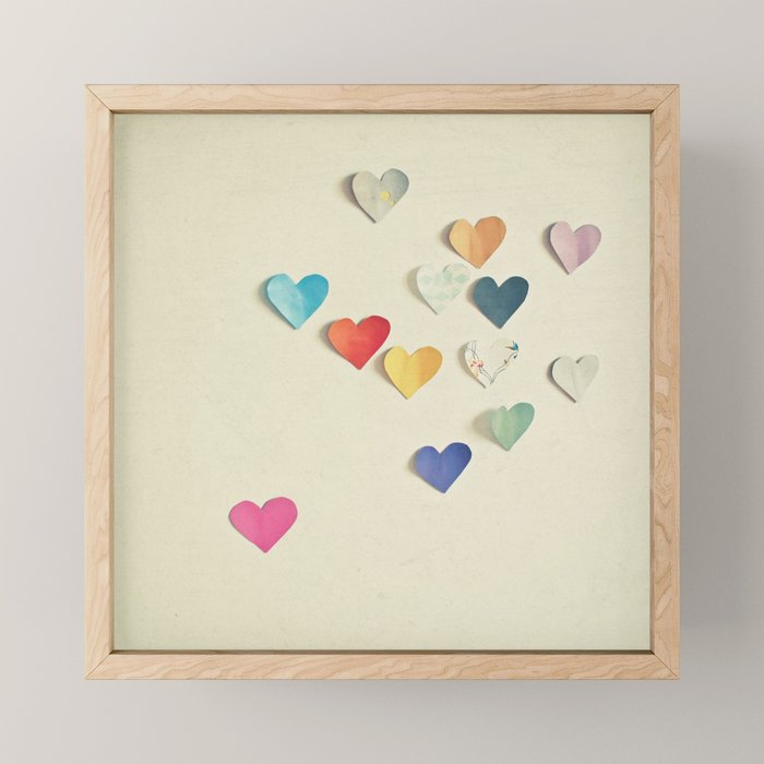 Paper Hearts Mini Art Print Gallery Image 1